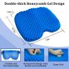NEW-Vi Anti-Slip Kayak Seat Cushion - Waterproof Thicken Gel Boat Kayak Canoe Rowing Stadium Pad for Sit in Kayak Chair Lifetime Kayak Accessories Equipment Gear for Fishing Kayak,Blue view 3