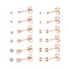 20g Tiny Round Clear Cubic Zirconia Ball CZ Cartilage Stud Earrings For Women Mens Stainless Steel Small Mini Tragus Studs Hypoallergenic Huggie Piercing Jewelry Sets Gifts 2mm 3mm 4mm (Rose gold) view 1