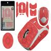 TALONGAMES Mouse Anti Slip Grip Tape, Compatible with Logitech G Pro X Superlight, Superlight 2 Wireless Gaming Mouse Skins, Snow Pattern, Sweat Resistant, Cut to Fit, Easy to Apply (Red)