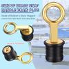 Gaderth Drain Plug 3/4-inch, 1-inch or 1-1/4-Inch Snap, Drain Plug Twist-Turn Marine Boat Drain Plugs, Stainless Steel Snap Snap Handle with Rubber Boat Drain Plug Stainless steel19mm view 3