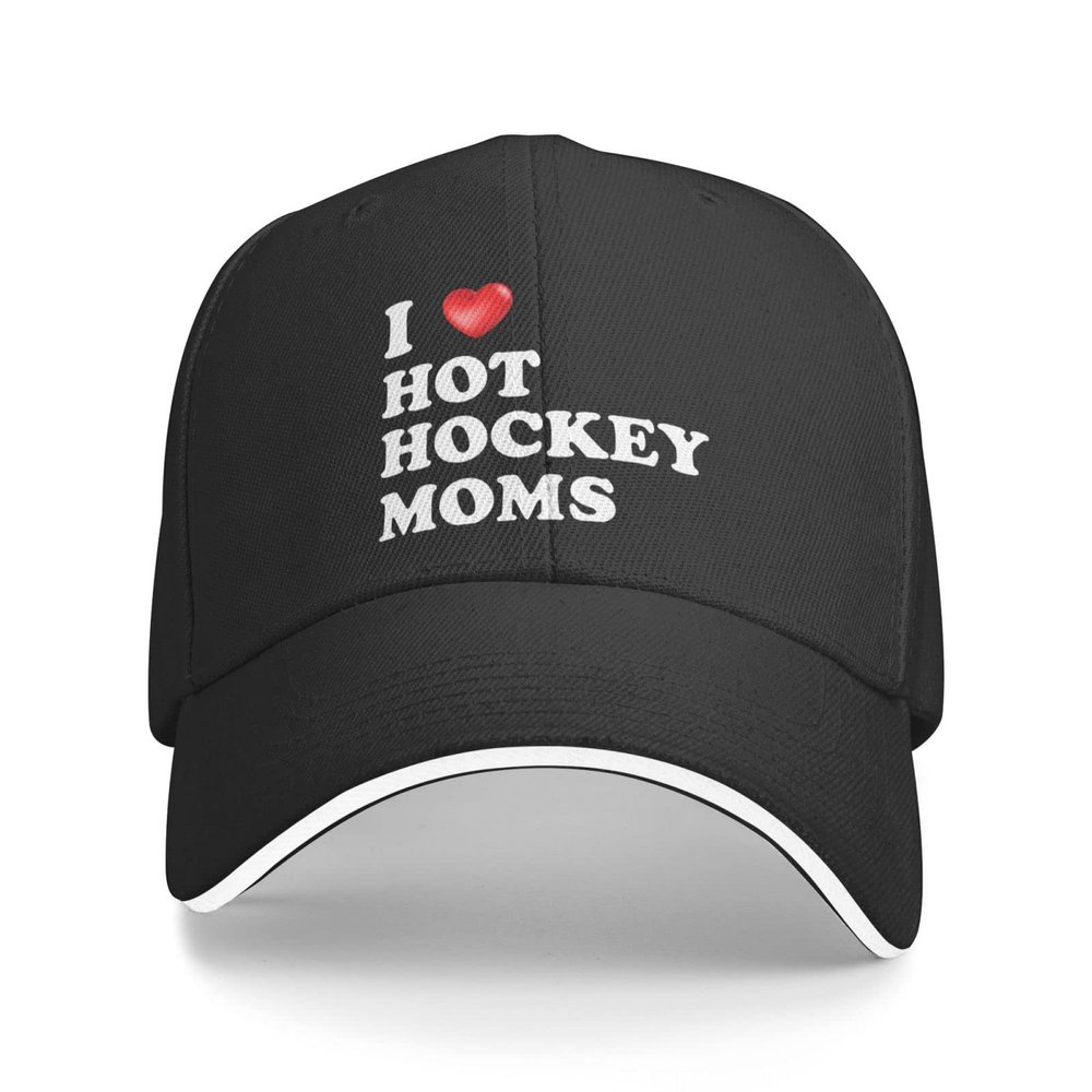 Hockey Moms Hat Hat I Love Hockey Moms Cap for Women Dad Hat Trendy Caps Black