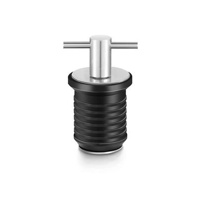 Gaderth Drain Plug, 3/4-inch, 1-inch or 1-1/4-Inch Snap, T-Shape Drain Plug Twist-Turn Marine Boat Drain Plugs, Brass Snap Handle with Rubber Boat Drain Plug Stainless Steel,25mm