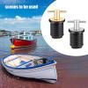 Gaderth Drain Plug, 3/4-inch, 1-inch or 1-1/4-Inch Snap, T-Shape Drain Plug Twist-Turn Marine Boat Drain Plugs, Brass Snap Handle with Rubber Boat Drain Plug Stainless Steel,25mm view 3