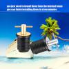Gaderth Drain Plug, 3/4-inch, 1-inch or 1-1/4-Inch Snap, T-Shape Drain Plug Twist-Turn Marine Boat Drain Plugs, Brass Snap Handle with Rubber Boat Drain Plug Stainless Steel,25mm view 4