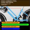100 7-Speed Low Step-Through Tricycle 20" x 4.0 All Terrain Fat Tire Trike Urban Leisure Cycling Three-Wheel Bikes with Carry Cargo Basket, Vacation Camp Recreation Shopping Adult view 2