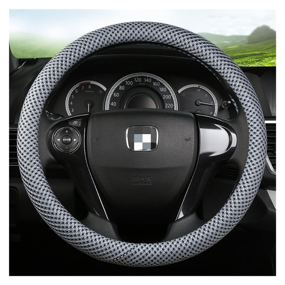 FUERU Car Steering Wheel Cover Set Universal Car Steering Wheel Cover Exquisite Ice Silk Fashion Beautiful Car Interior Accessories (Color : 3#)