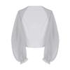 Eandarui Woman's Sheer Shrug Cardigan Chiffon Open Front Cropped Bolero Cardigan Jacket Cover Up Tops Grey One Size view 4