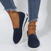 Hbeylia Women's Athletic Running Shoes Fashion Platform Wedge Comfortable Breathable Knit Sock Air Cushion Low Top Sneakers Slip On Lightweight Sports Canvas Shoes Loafers For Work Nurse view 2
