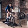 SELEWARE Indoor Cycling Desk Height Adjustable Bike Desk Workstation Standing Desk Wooden Laptop Desk Portable Bike Trainer Fitness Desk with Lockable Wheels for Indoor Cycling Treadmill & Office Use view 2