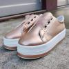 Hbeylia Platform Sneakers For Women Fashion Casual Leather Round Toe Chunky Bottom High Heels Low Top Canvas Shoes Casual Anti Skid Lace Up Trendy Slip On Walking Loafers Work Shoes view 3