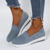 Hbeylia Women's Athletic Running Shoes Fashion Platform Wedge Comfortable Breathable Knit Sock Air Cushion Low Top Sneakers Slip On Lightweight Sports Canvas Shoes Loafers For Work Nurse view 1