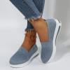 Hbeylia Women's Athletic Running Shoes Fashion Platform Wedge Comfortable Breathable Knit Sock Air Cushion Low Top Sneakers Slip On Lightweight Sports Canvas Shoes Loafers For Work Nurse view 3
