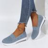 Hbeylia Women's Athletic Running Shoes Fashion Platform Wedge Comfortable Breathable Knit Sock Air Cushion Low Top Sneakers Slip On Lightweight Sports Canvas Shoes Loafers For Work Nurse view 4