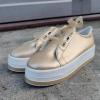 Hbeylia Platform Sneakers For Women Fashion Casual Leather Round Toe Chunky Bottom High Heels Low Top Canvas Shoes Casual Anti Skid Lace Up Trendy Slip On Walking Loafers Work Shoes view 2