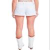 YMI Jeans Women's Wannabettabutt Low Rise Frayed Shorts, White Rips, 07 view 4