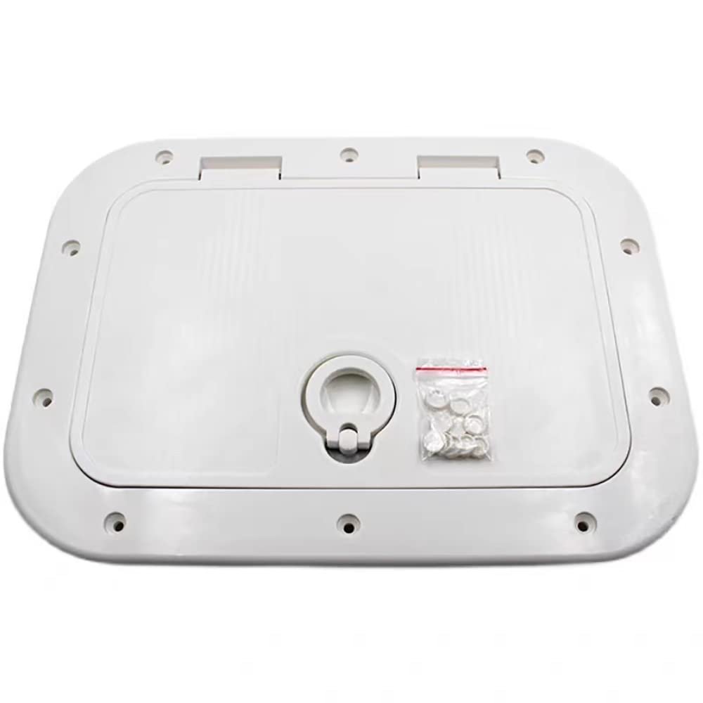 TANFEI Marine Access Hatch, Deck Access Hatch Deck Inspection Hatch, Marine Boat Deck Access Hatch Inspection Cover (Without Key, White)