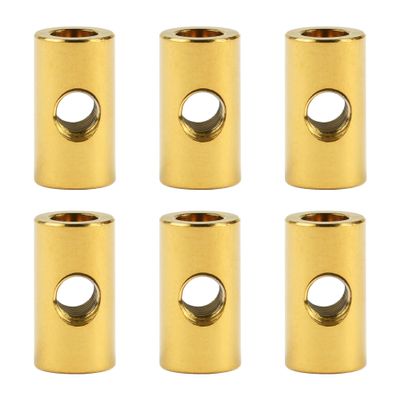 Wanyifa Titanium Nut M5 Cylindrical Nuts for Bicycle Seat Fixed Pack of 6 (Gold)
