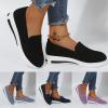 Hbeylia Women's Athletic Running Shoes Fashion Platform Wedge Comfortable Breathable Knit Sock Air Cushion Low Top Sneakers Slip On Lightweight Sports Canvas Shoes Loafers For Work Nurse view 1