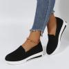 Hbeylia Women's Athletic Running Shoes Fashion Platform Wedge Comfortable Breathable Knit Sock Air Cushion Low Top Sneakers Slip On Lightweight Sports Canvas Shoes Loafers For Work Nurse view 2