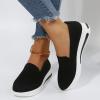 Hbeylia Women's Athletic Running Shoes Fashion Platform Wedge Comfortable Breathable Knit Sock Air Cushion Low Top Sneakers Slip On Lightweight Sports Canvas Shoes Loafers For Work Nurse view 4