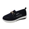 Hbeylia Slip On Loafers for Women Platform Wedge Metal Chain Ballet Flats Round Toe Chunky Bottom Low Top Dress Shoes For Women Ladies Vacation Work Nurse view 1