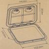 TANFEI Marine Deck Hatch, Boat Deck Hatch Access Hatch and Lid Marine Hatch for Boat (White, 440mm * 315mm) view 3