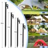 12 Pack Tent Stake with Hammer, 16in Heavy Duty Tent Stakes + 10in Camping Hammer+Storage Pouch, Forged Steel Tent Stakes for Camping Used on Rocks(12 Pack 16in Stakes+Hammer view 2
