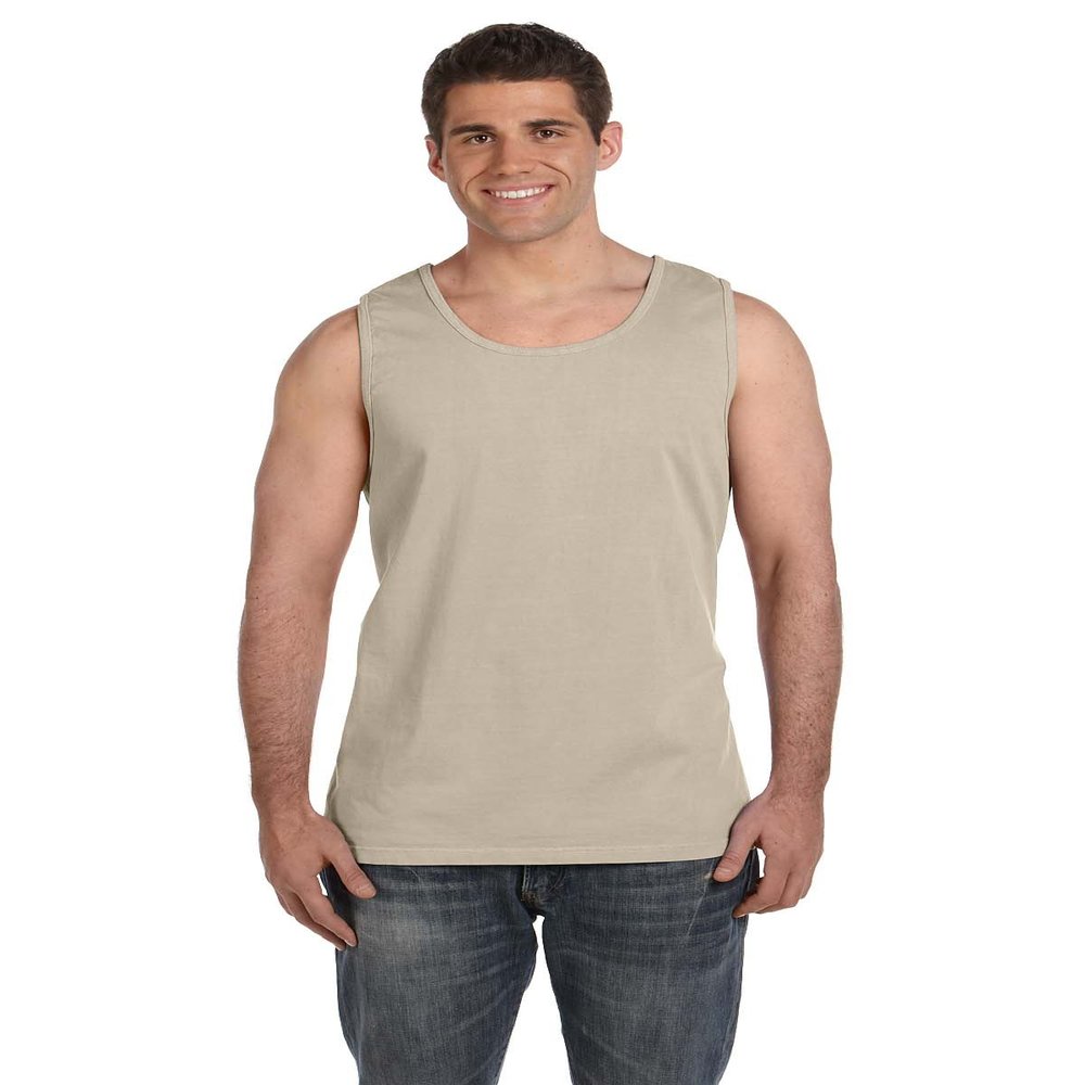 Comfort Colors Mens 6.1 Oz. Ringspun Garment-Dyed Tank (C9360) -Sandstone -L