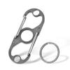 Titanium Keychain Carabiner Heavy Duty Key Chain with Key Ring EDC Bottle Opener Keychain Clip for Home Outdoor Camping Hiking Gift for Men (Stone Washing with Ring) view 1