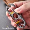 Titanium Keychain Carabiner Heavy Duty Key Chain with Key Ring EDC Bottle Opener Keychain Clip for Home Outdoor Camping Hiking Gift for Men (Stone Washing with Ring) view 4