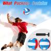 Lenwen 2 Pack Beach Volleyball Official Size 5 for Indoor Outdoor, Waterproof Soft Volleyball with Pump for Adult Beginner Beach Game Gym(Blue, Red, White) view 2