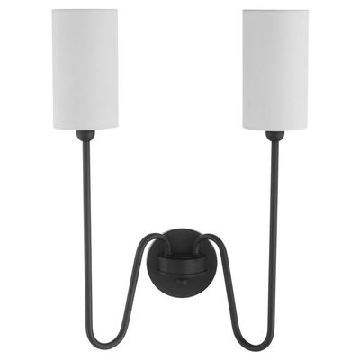 Quorum Lighting 597-2-59 Charlotte Wall Mount, 2-Light 120 Total Watts, Matte Black