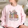 MadalenStore Boony There is No Such Thing as Too Many Books Sweatshirt - Book Themed Gifts for Book Lovers Librarian Readers 3XL Sand view 2