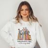 MadalenStore Boony There is No Such Thing as Too Many Books Sweatshirt - Book Themed Gifts for Book Lovers Librarian Readers 3XL Sand view 3
