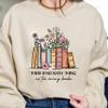 MadalenStore Boony There is No Such Thing as Too Many Books Sweatshirt - Book Themed Gifts for Book Lovers Librarian Readers 3XL Sand view 4