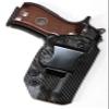 REVKEL Custom Kydex Molded IWB/AIWB Holster Compatible with Beretta 84/81/B/BB (Round Trigger Guard). Black Right Hand Draw. Hand Crafted in Texas, USA. view 1