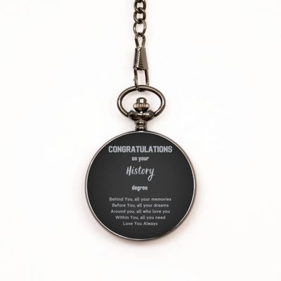 History Graduated Pocket Watch Graduation Gift - Congratulations on History Degree Graduated,Graduation Gift Birthday