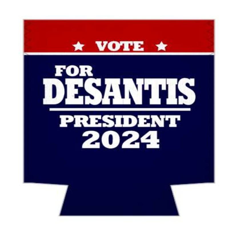 1 Pack - Desantis For President 2024 Election Political Drink Cooler Sleeve