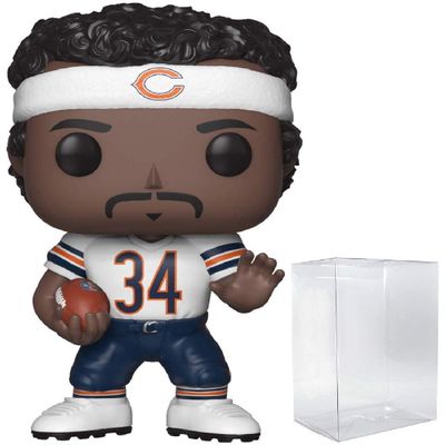 POP Football Legends: Bears - Walter Payton Funko Vinyl Figure (Bundled with Compatible Box Protector Case), Multicolor, 3.75 inches