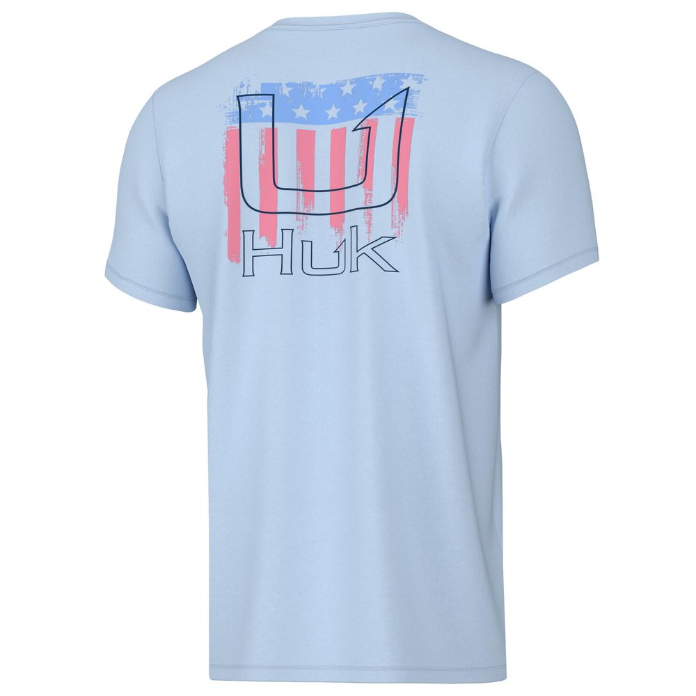 HUK Boys Short Sleeve Performance Tee, Kids Fishing T-Shirt, Huk Salute - Ice Water, Medium US