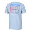 HUK Mens Fishing Graphic Tee, Performance Short Sleeve, Quick-Dry, Huk Salute - Ice Water, Medium view 1
