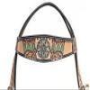 HILASON Western Horse Floral Headstall Breast Collar Set American Leather Tan | Tack for Horses view 3