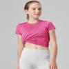 Girls 4 Pack Athletic T-Shirts, Short Sleeve Dry Fit Performance Workout Tops, Active Tees for Kids & Teens (Set 3, Youth X-Large) view 2