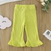 3t Boys Clothes Toddler Girls Summer Pants Solid Color Trousers for Girls Clothes Fashion Outwear (Green, 6-12 Months) view 3