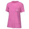 HUK Womens Short Sleeve Mineral Wash Pocket Tee, Fishing T-Shirt for Women, Neon Coral, X-Small view 1