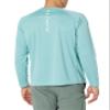 HUK Mens Pursuit Heather Long Sleeve Shirt, Fishing Shirt, Marine Blue Heather, Medium view 2