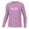 HUK Youth Pursuit Solid Long Sleeve Shirt, Fishing Shirt for Kids, Sheer Lilac, X-Large view 1