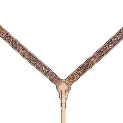 HILASON Western Horse Breast Collar American Leather Tan | for Horses