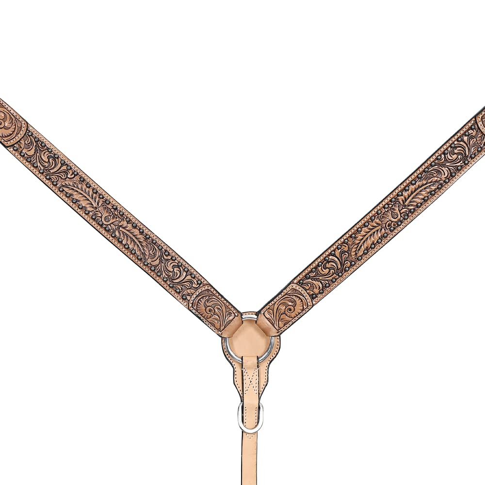 HILASON Western Horse Breast Collar American Leather Tan | for Horses