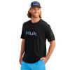HUK Mens Performance Fishing Logo Tee, Short Sleeve, Quick-Dry, Logo 2.0 - Black, Medium view 1